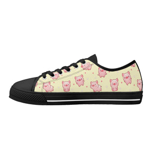 Pig Womens Low Top Canvas Shoes