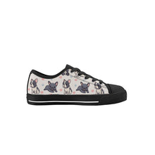 French Bulldog Kid's Low Top Canvas Shoes