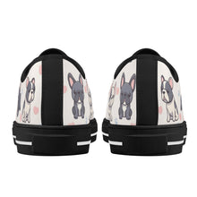 French Bulldog Women's Low Top Canvas Shoes