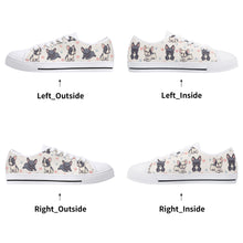 French Bulldog Women's Low Top Canvas Shoes