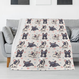 French Bulldog fleece blanket