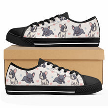 French Bulldog Women's Low Top Canvas Shoes