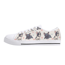 French Bulldog Women's Low Top Canvas Shoes