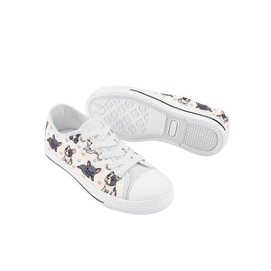 French Bulldog Kid's Low Top Canvas Shoes