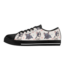 French Bulldog Women's Low Top Canvas Shoes