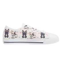 French Bulldog Women's Low Top Canvas Shoes