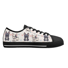 French Bulldog Women's Low Top Canvas Shoes