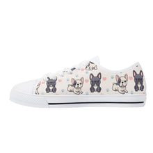 French Bulldog Women's Low Top Canvas Shoes