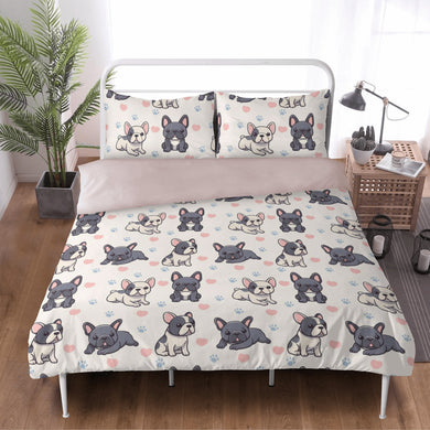 French Bulldog Bedding set with duvet cover and pillowcases