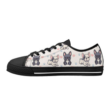 French Bulldog Women's Low Top Canvas Shoes