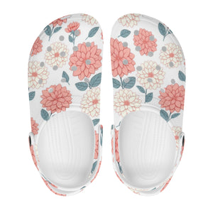 Dahlia Flower women's lightweight clogs