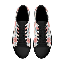 Dahlia Flower women's Low Top Canvas Shoes