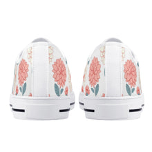 Dahlia Flower women's Low Top Canvas Shoes