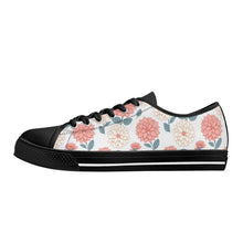 Dahlia Flower women's Low Top Canvas Shoes