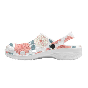 Dahlia Flower women's lightweight clogs