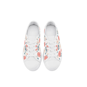 Dahlia Flower kid's Low Top Canvas Shoes