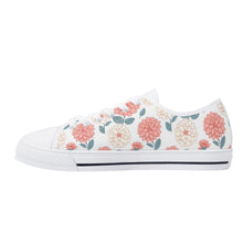 Dahlia Flower women's Low Top Canvas Shoes