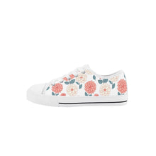Dahlia Flower kid's Low Top Canvas Shoes