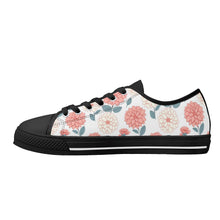 Dahlia Flower women's Low Top Canvas Shoes