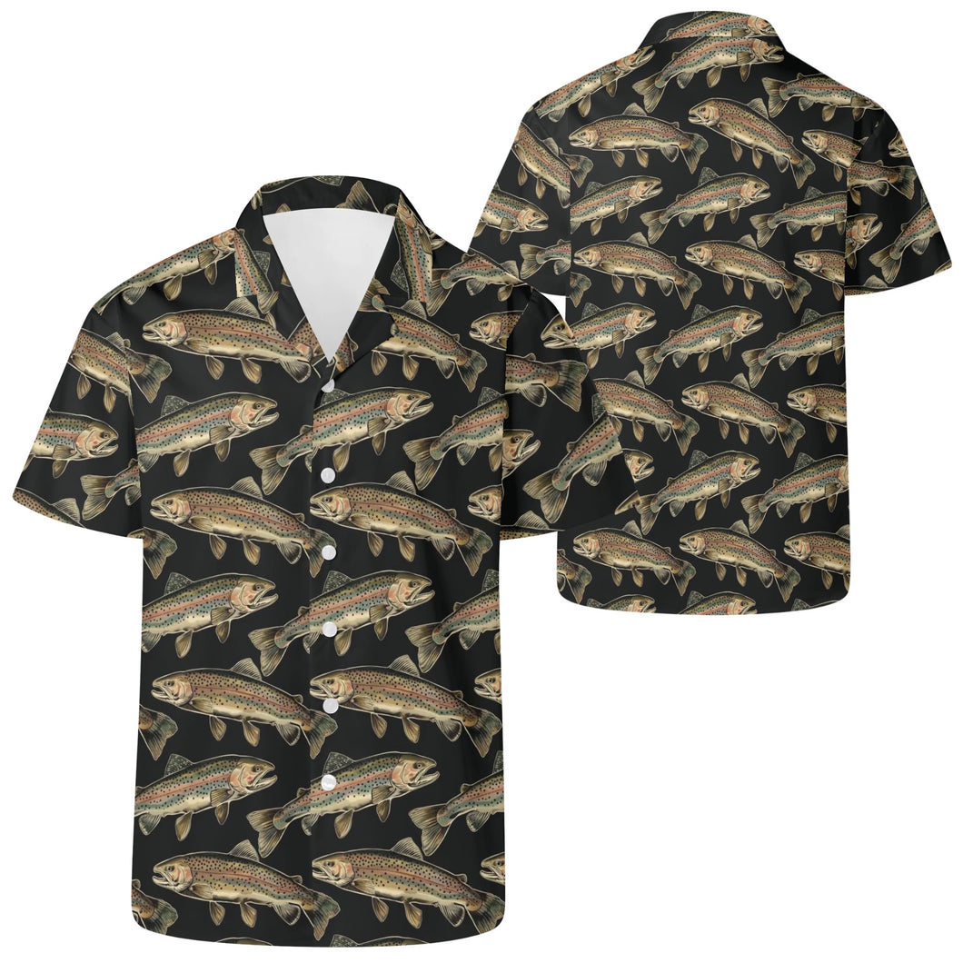 Rainbow Trout Men Casual Hawaiian Shirt
