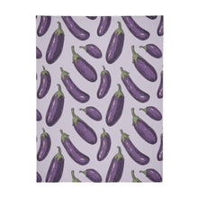 Eggplant Long Vertical Flannel Breathable Blanket 4 Sizes
