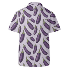 Eggplant Mens All Over Print Casual Hawaiian Shirt