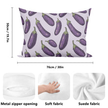 Eggplant Rectangular All-Over Print Pillow Case