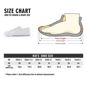 Pineapple Kid's Low Top Canvas Shoes