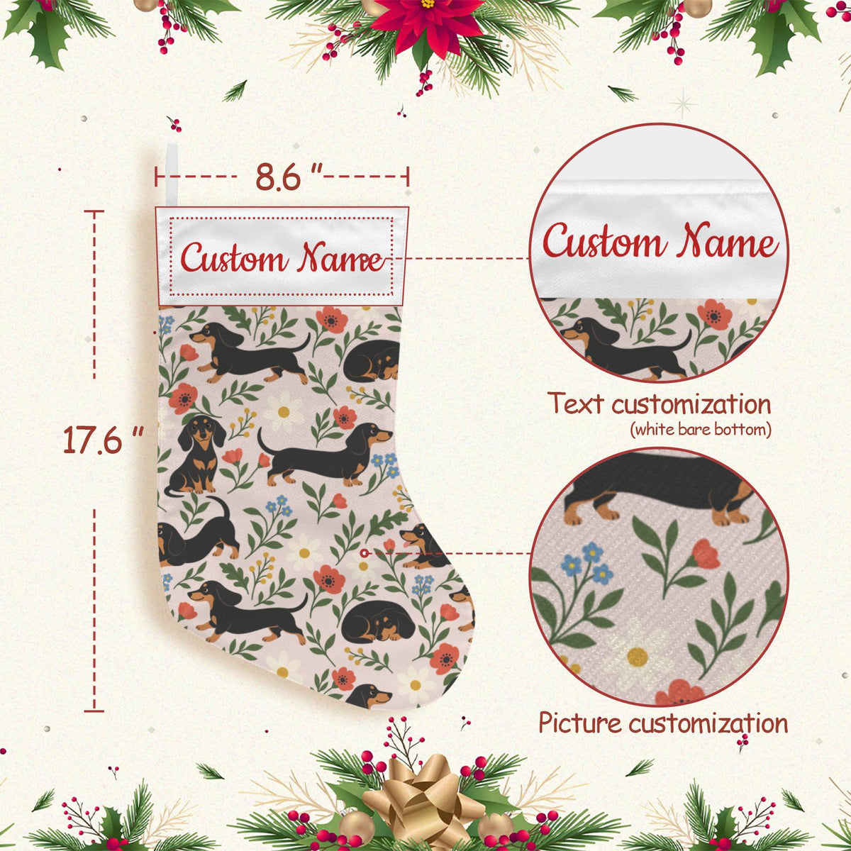 Personalized Dachshund Christmas Stocking