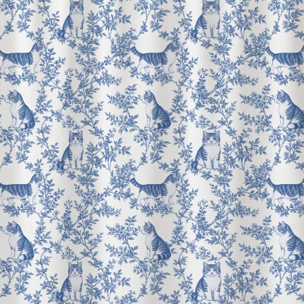 Munchkin toile shower curtain — Blue Detail