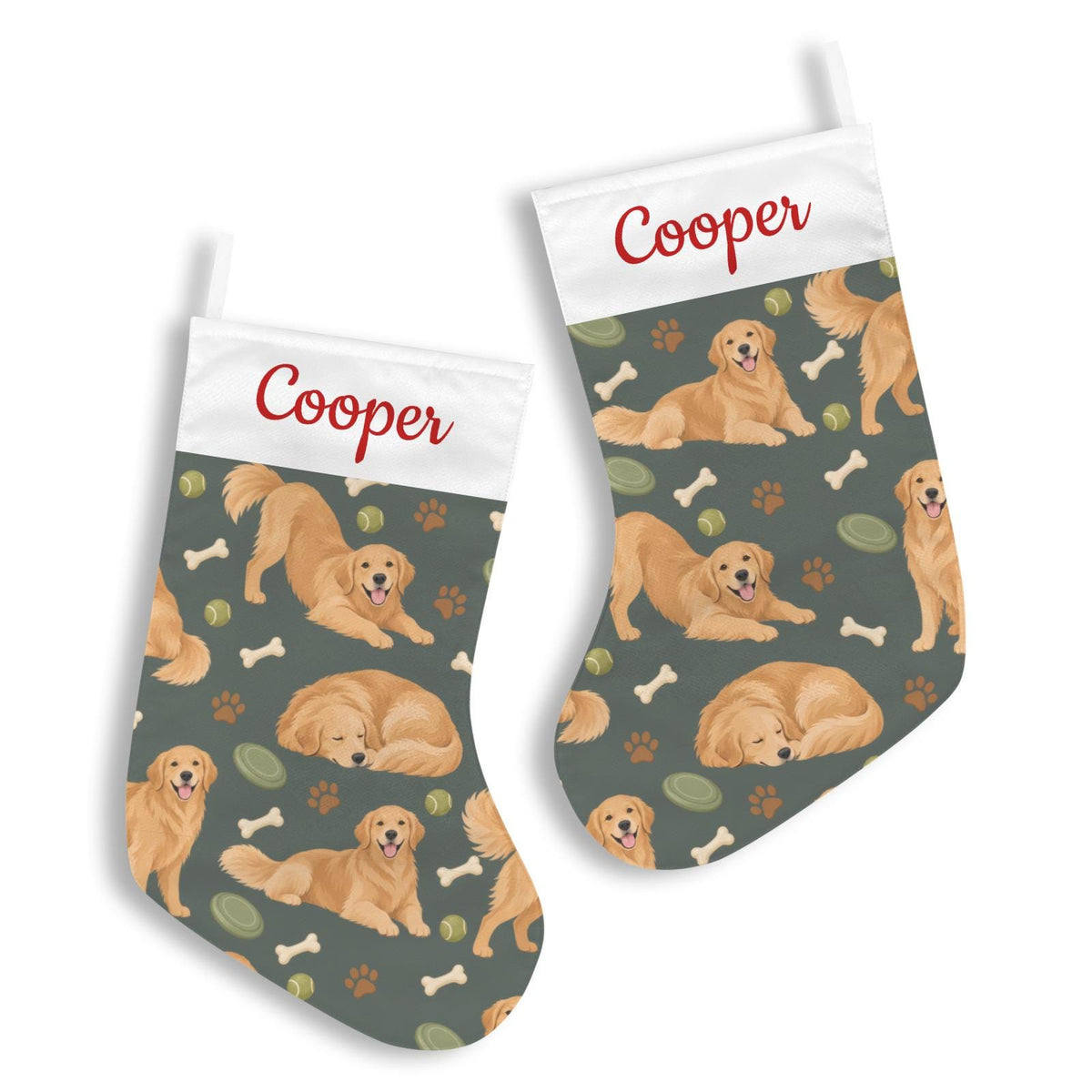 Personalized Golden Retriever Christmas Stocking