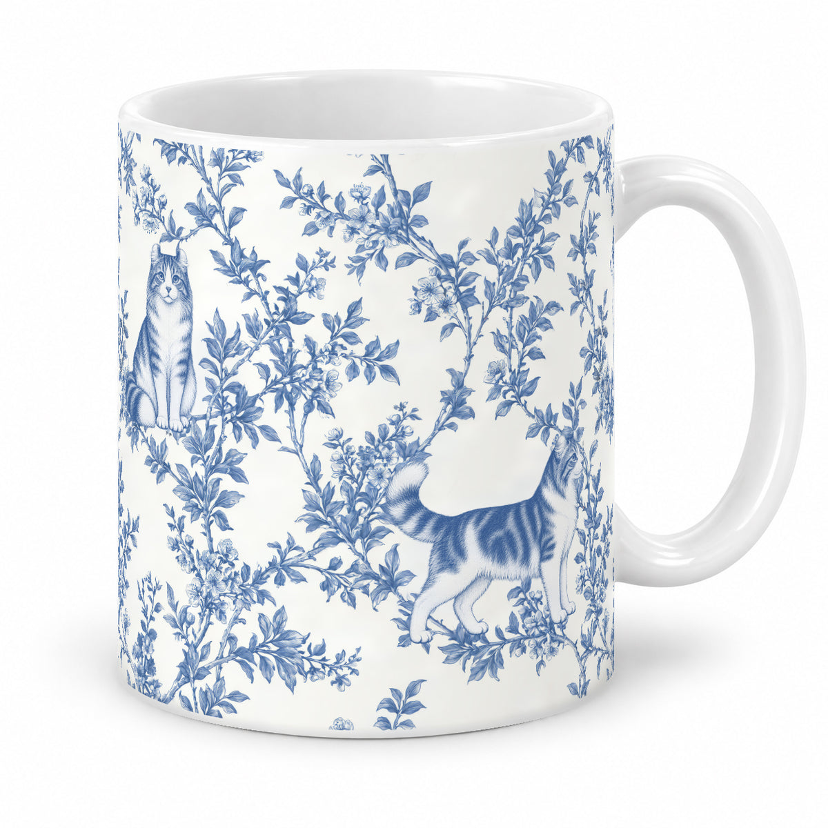 American Curl toile mug — Blue Studio