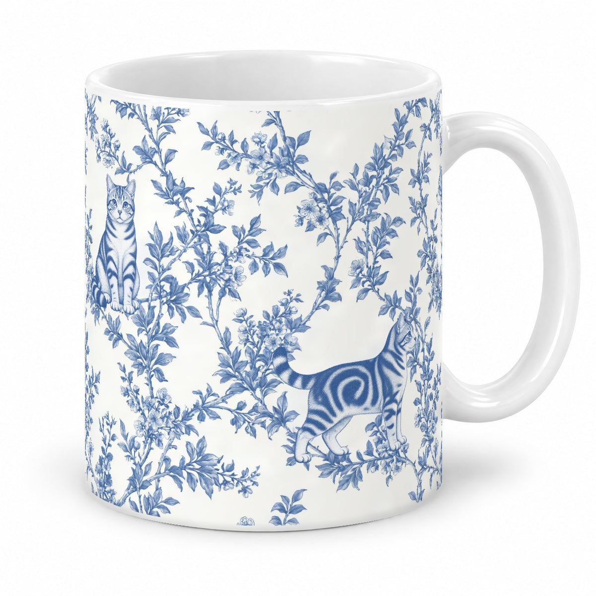 American Shorthair toile mug — Blue Studio