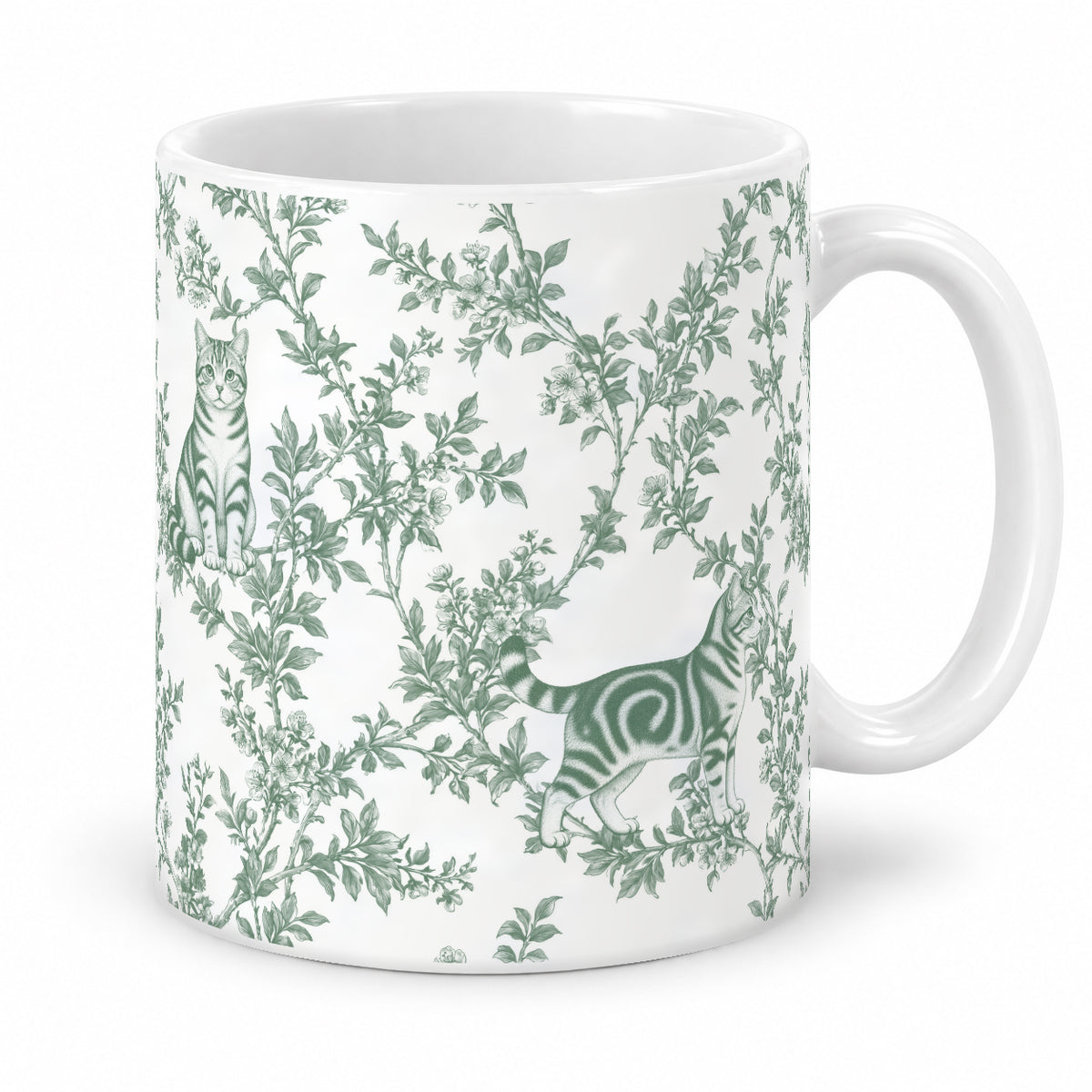 American Shorthair toile mug — Green Studio