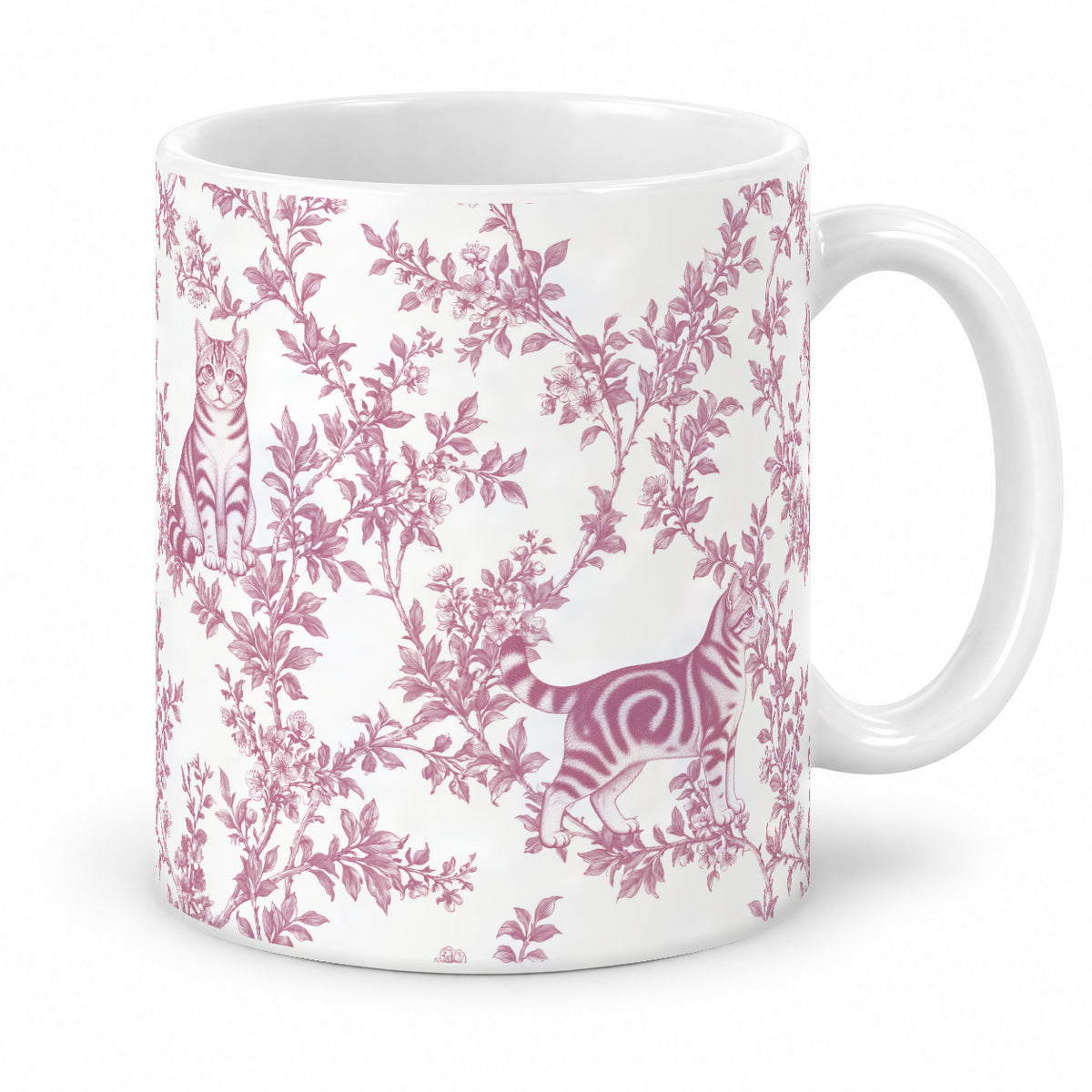 American Shorthair toile mug — Pink Studio