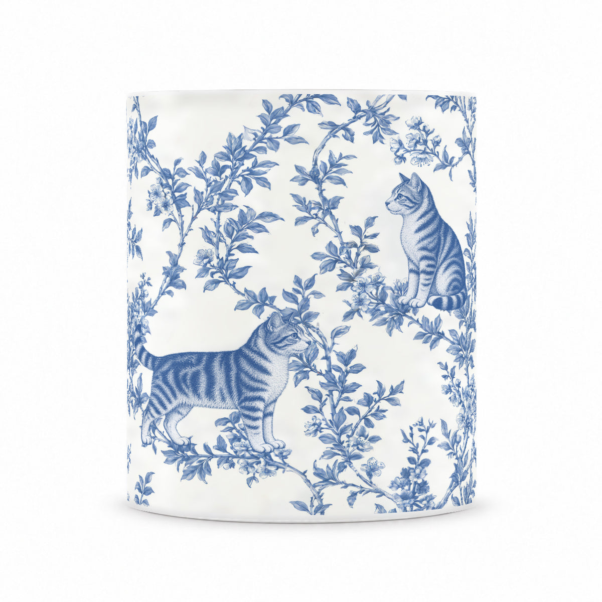 American Wirehair toile mug — Blue Front View