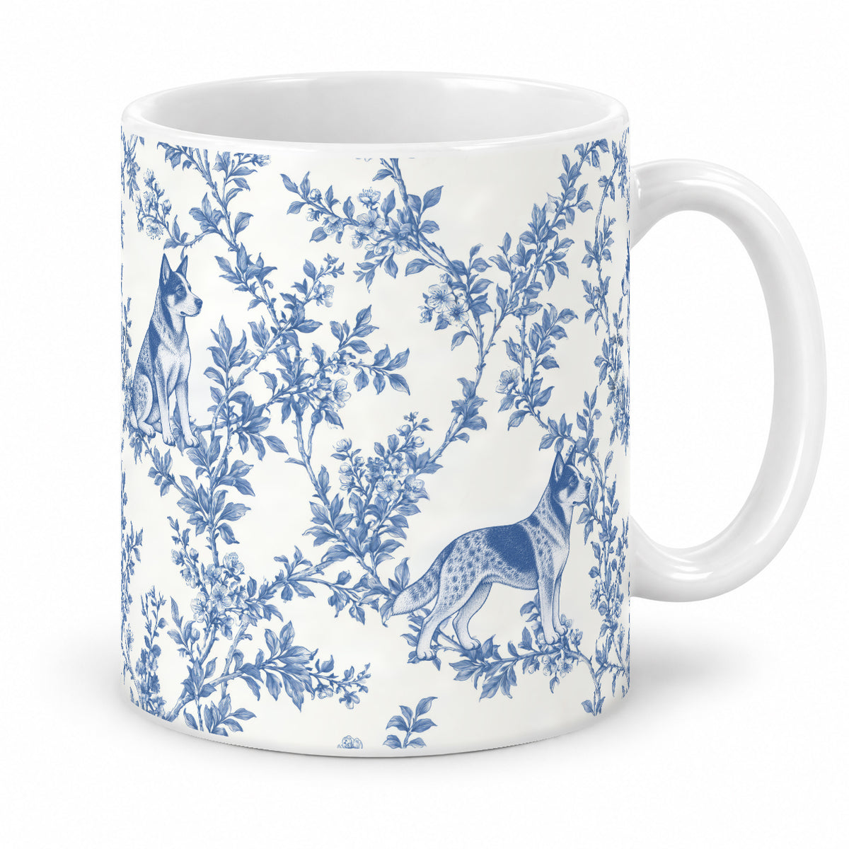 Australian Cattle Dog toile mug — Blue Studio