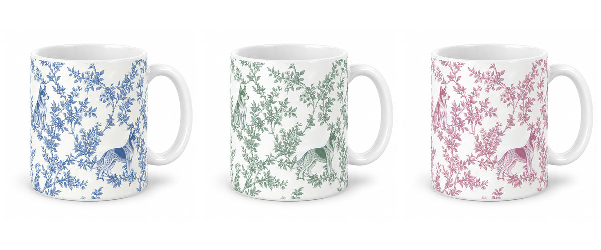 Australian Cattle Dog toile mug — Three Colors