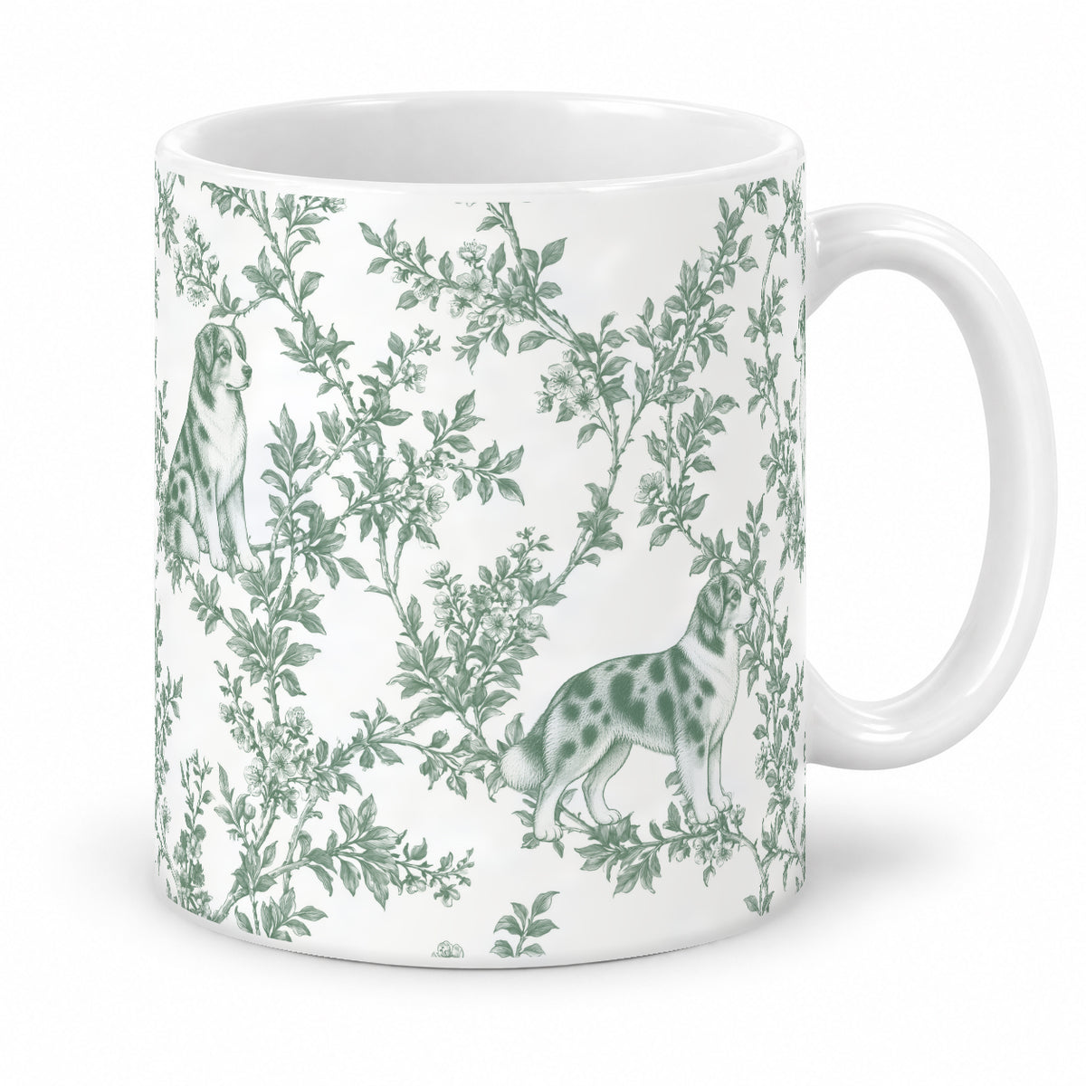 Australian Shepherd toile mug — Green Studio