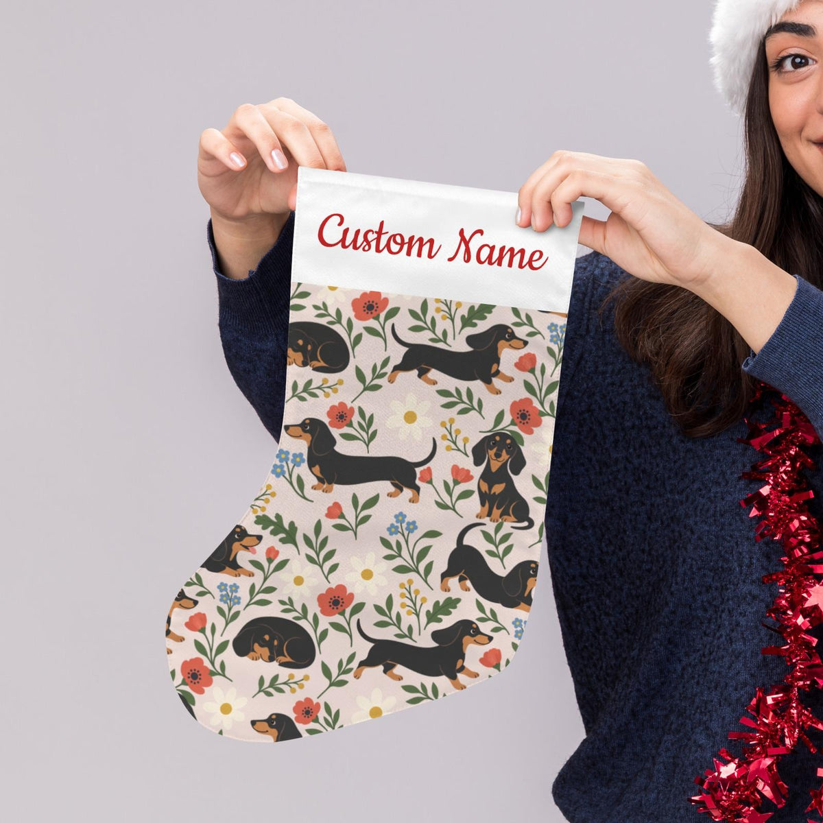 Personalized Dachshund Christmas Stocking