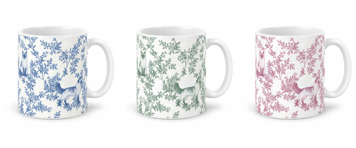 Balinese toile mug — Three Colors