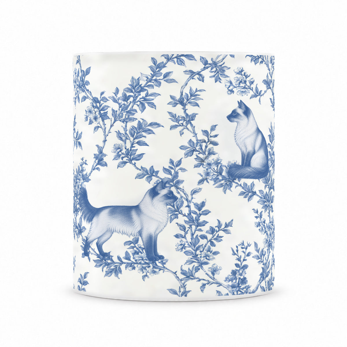 Balinese toile mug — Blue Front View