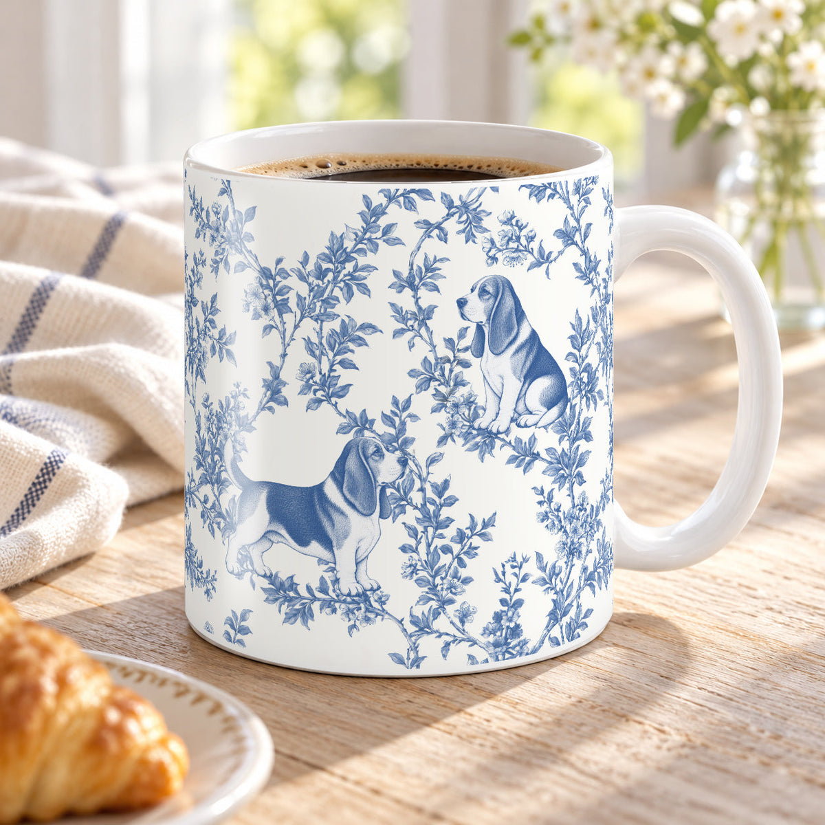 Basset Hound toile mug — Blue Lifestyle
