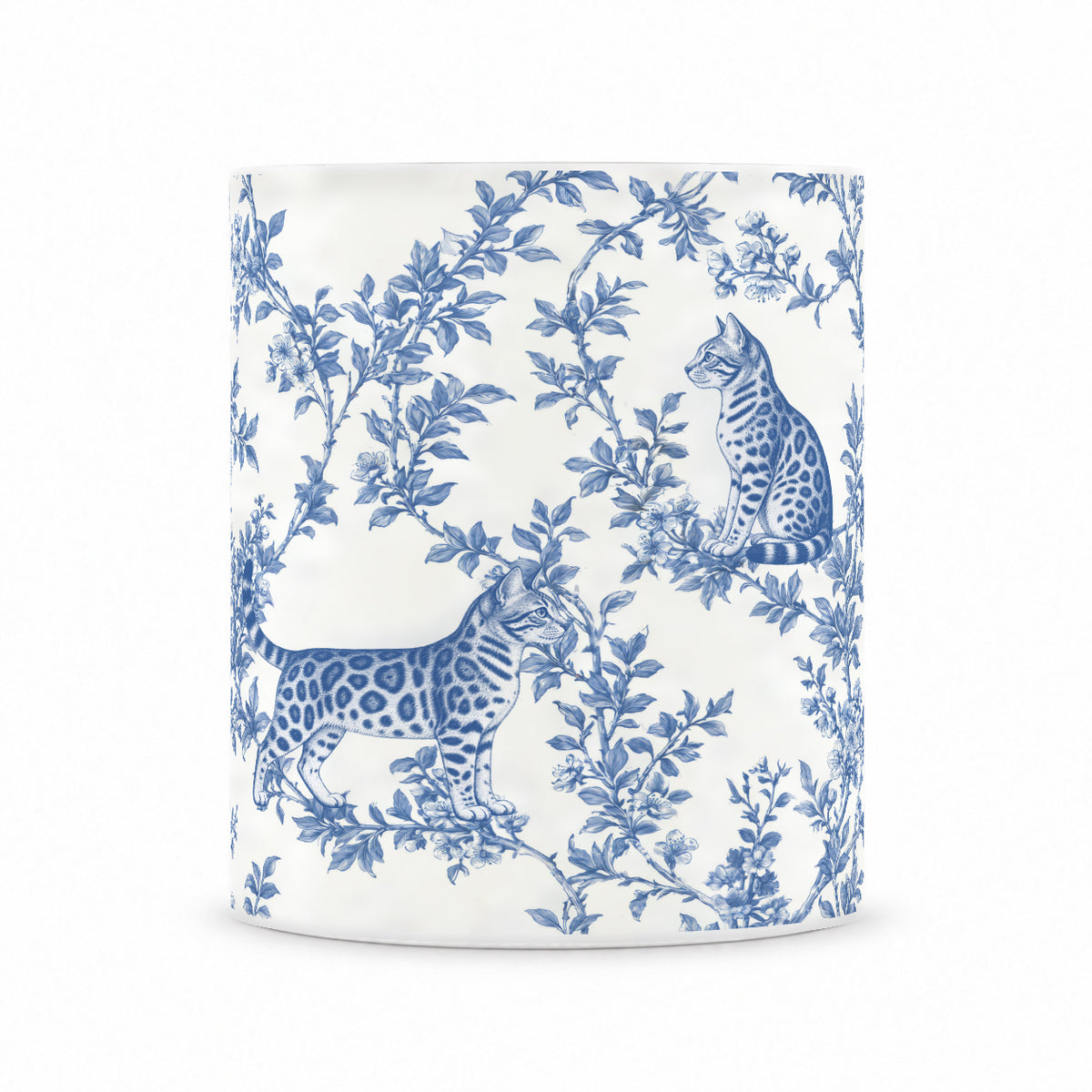 Bengal toile mug — Blue Front View