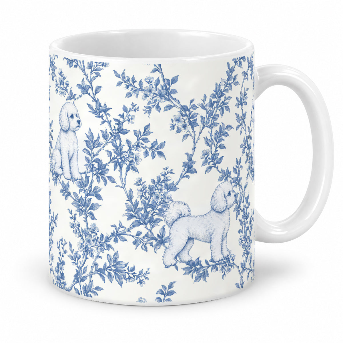 Bichon Frise toile mug — Blue Studio