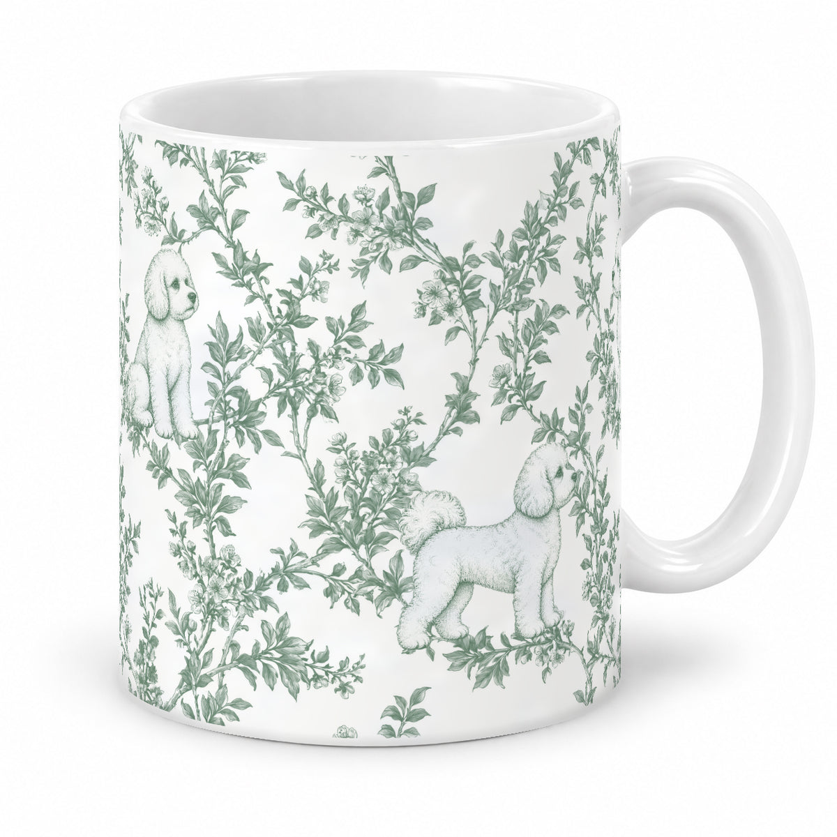 Bichon Frise toile mug — Green Studio