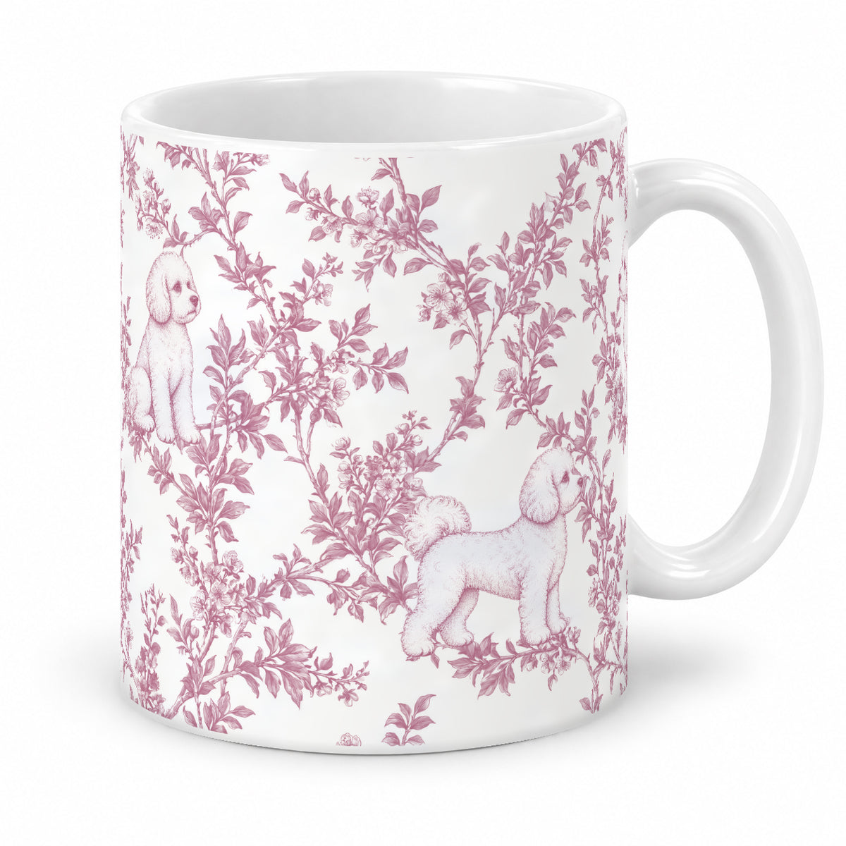 Bichon Frise toile mug — Pink Studio