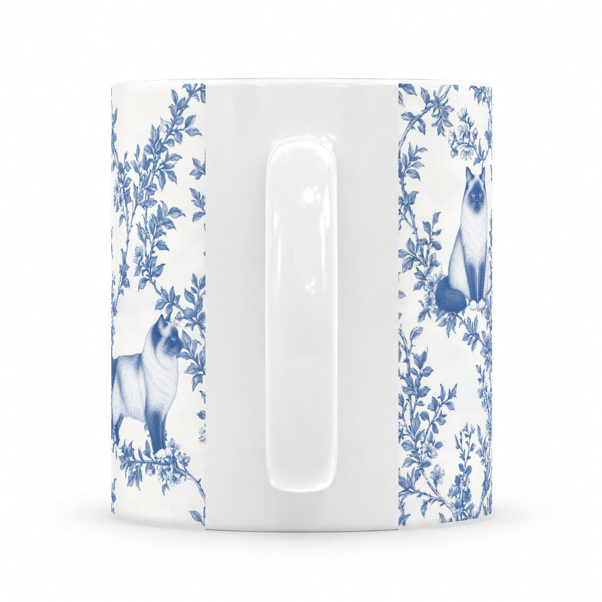 Birman toile mug — Blue Handle View