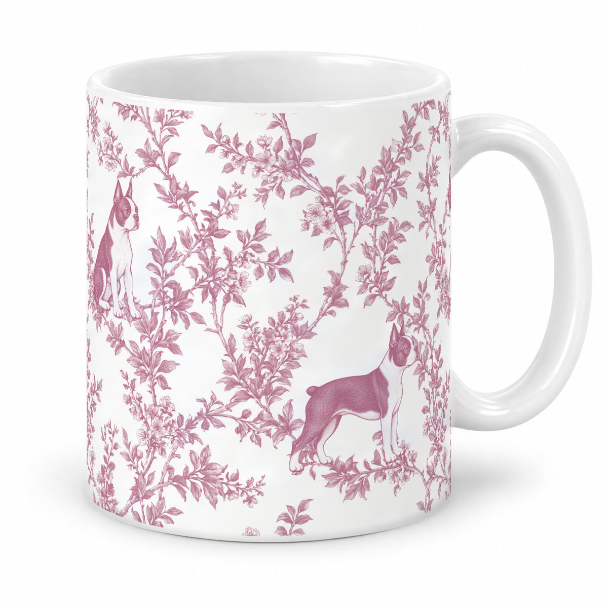 Boston Terrier toile mug — Pink Studio