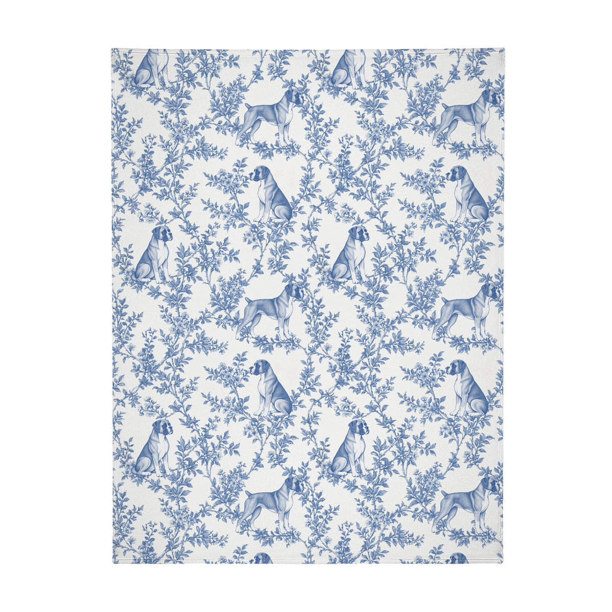 Boxer toile de Jouy blanket - Blue Blanket Flat